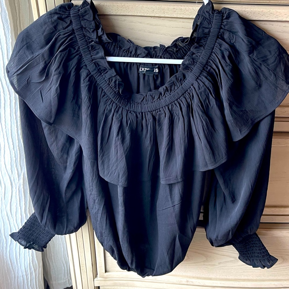 Express black off the shoulder blouse